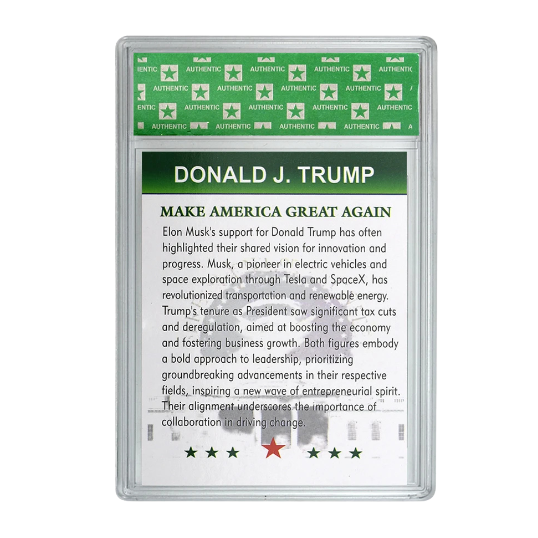 2024 Donald Trump & Elon Musk US President Trading Card