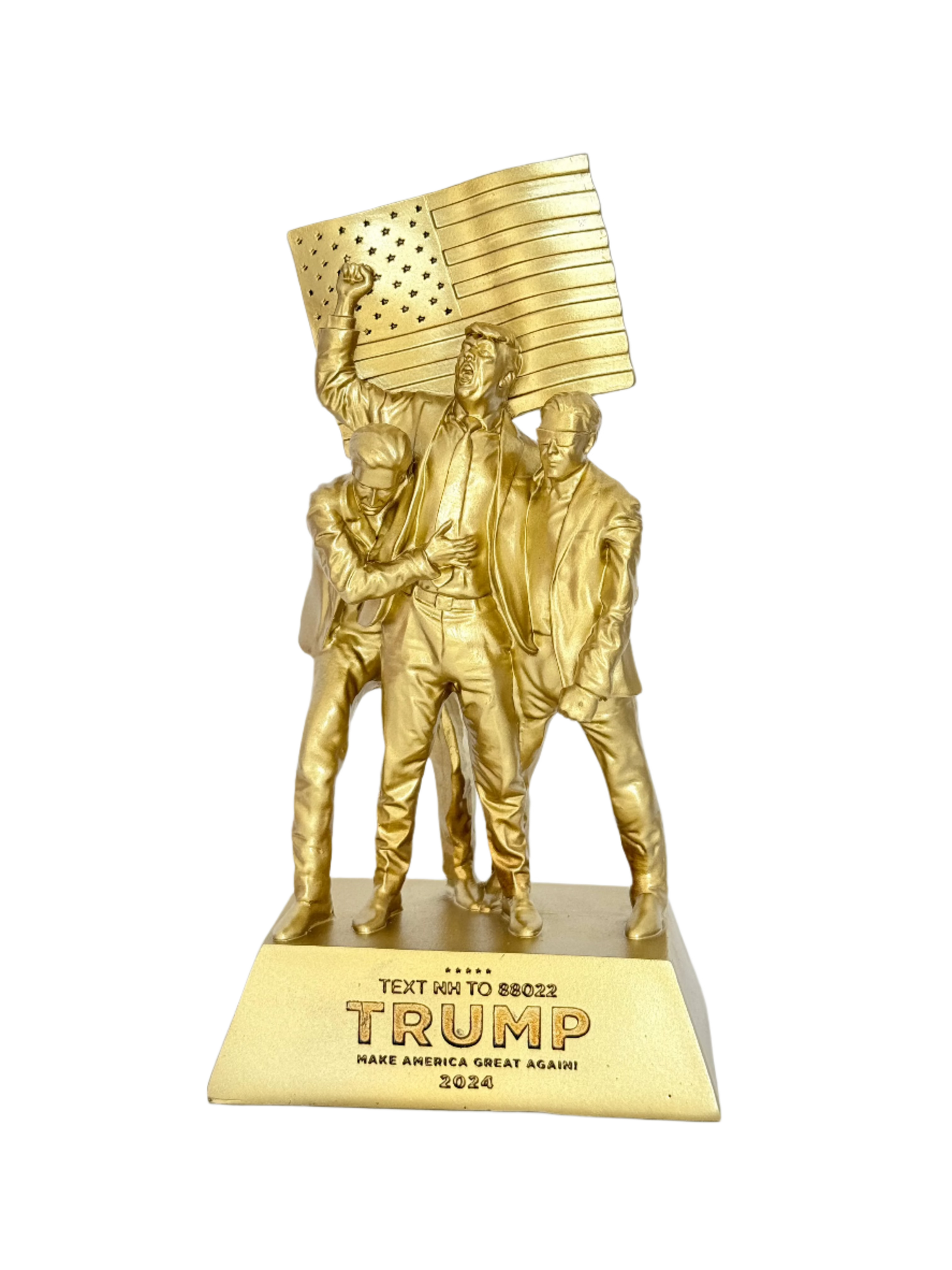 8-inch Fight Fight Fight Gold Sculpture