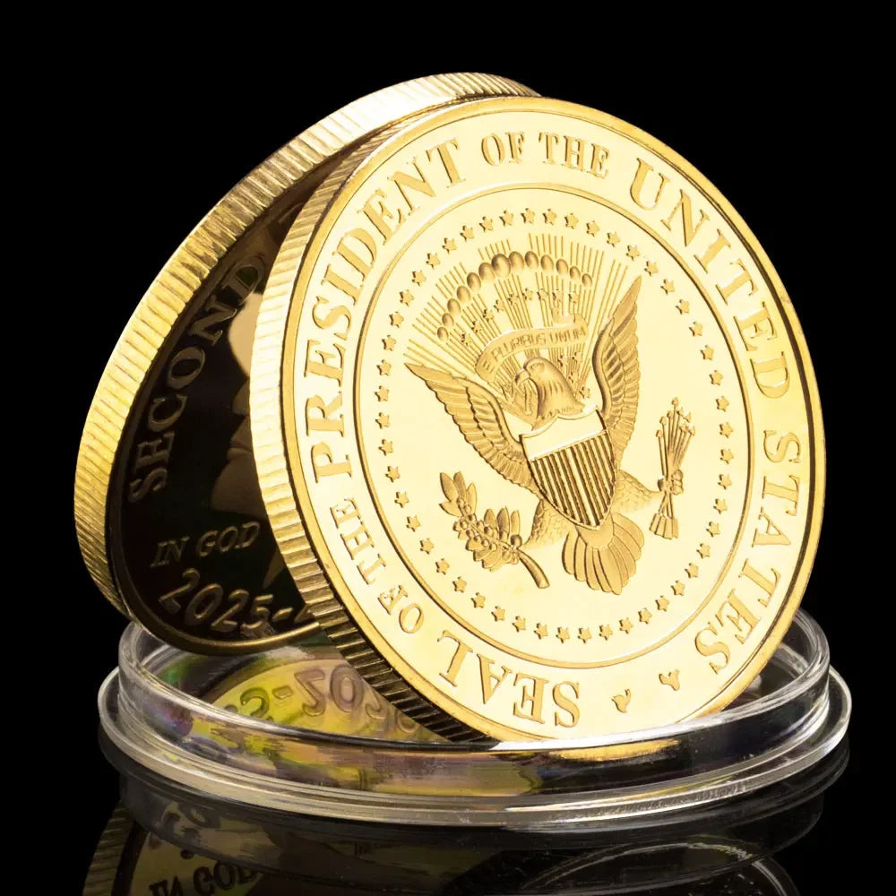 47th President of the U.S.A Donald J Trump 2025 - 2029 Gold Commemorative Coin