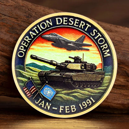 Operation Desert Storm 1991 Gold Commemorative Coin — U.S. Military Souvenir