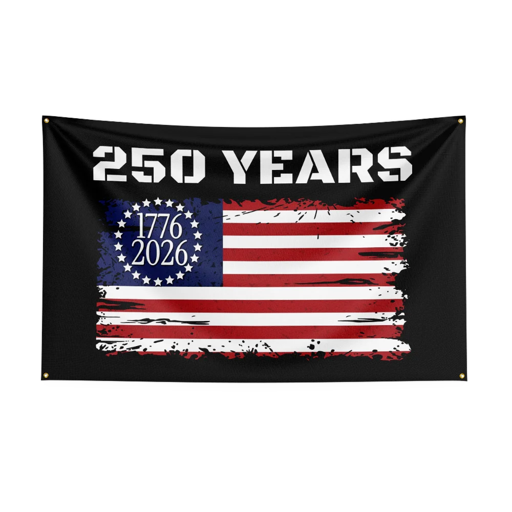 US 250th Anniversary Flag – 1776–2026 Semiquincentennial Outdoor Banner