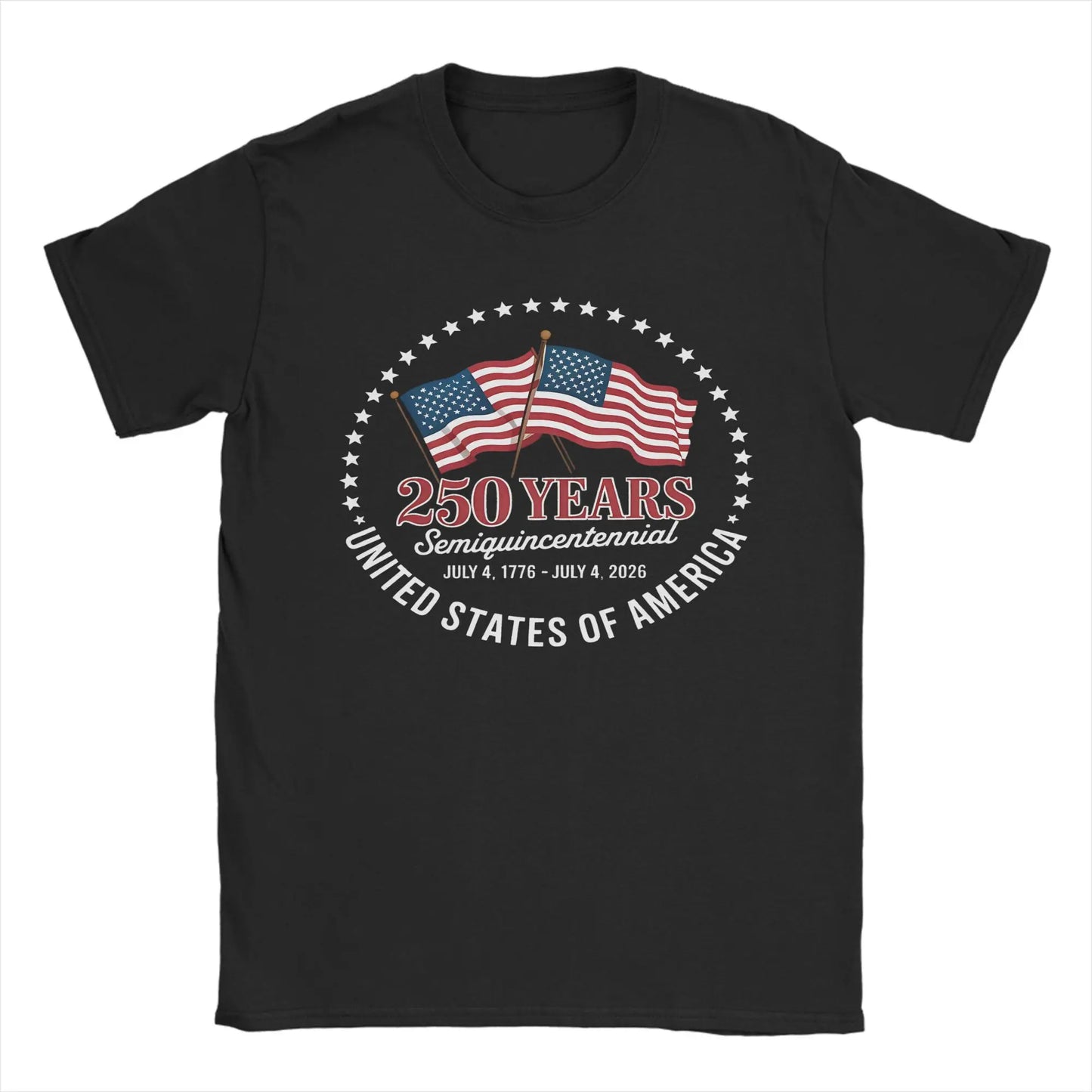 America 250 Years Anniversary T-Shirt – 1776–2026 Patriotic Cotton Tee for Men & Women