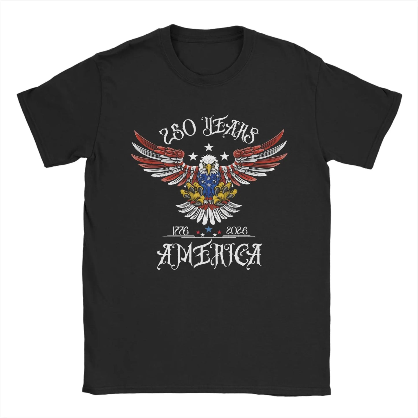 America 250 Years Anniversary T-Shirt – 1776–2026 Patriotic Cotton Tee for Men & Women