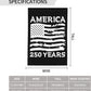 Semiquincentennial Tribute – Commemorates 250 years of American independence (1776–2026).