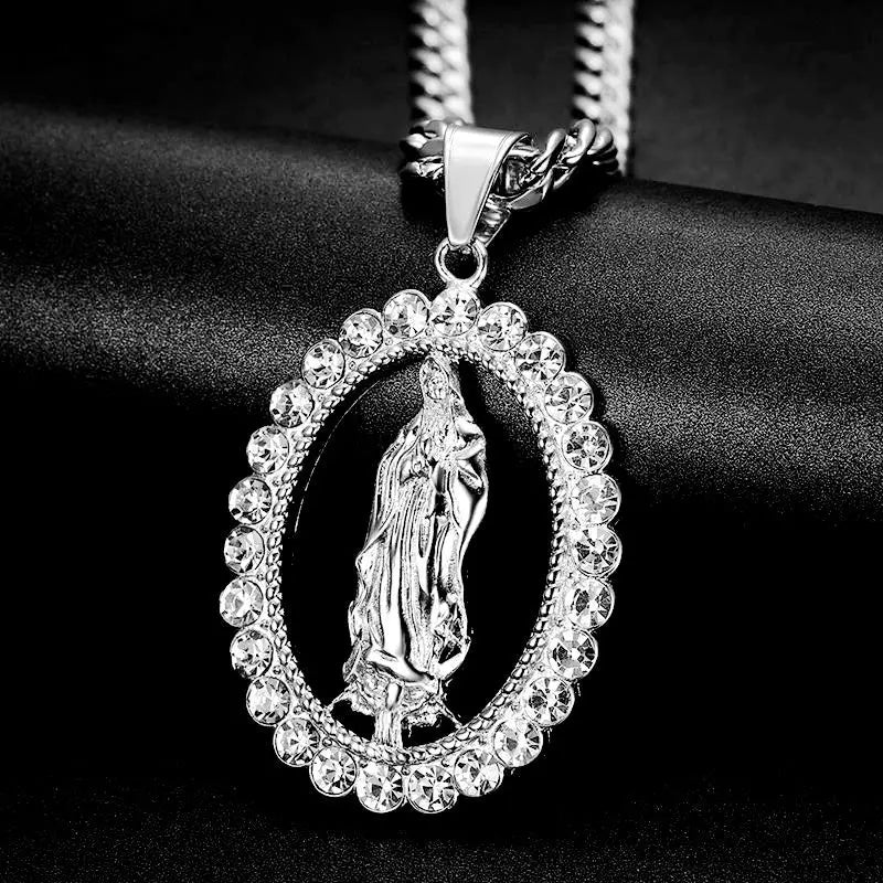 Virgin Mary Pendant Necklace – Religious Catholic Jewellery for Men & Women
