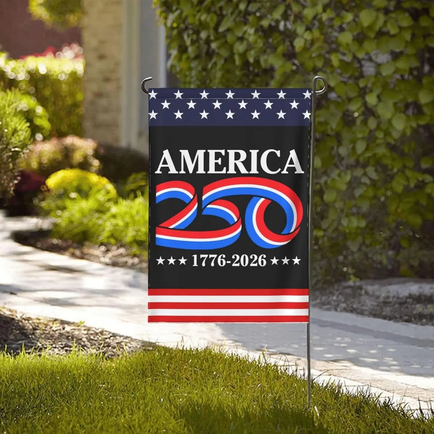 USA 250 Years Anniversary Flag – Semiquincentennial Outdoor Garden Banner