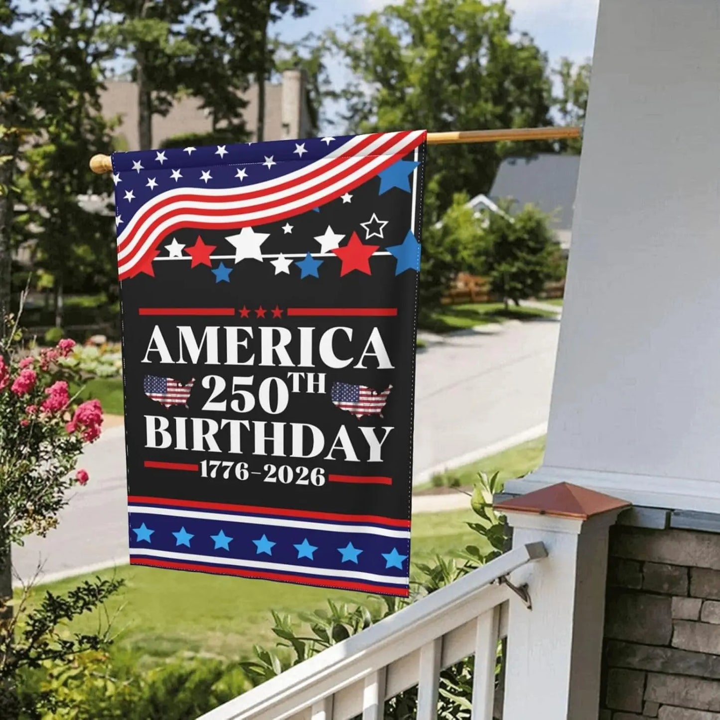 USA 250 Years Anniversary Flag – Semiquincentennial Outdoor Garden Flag