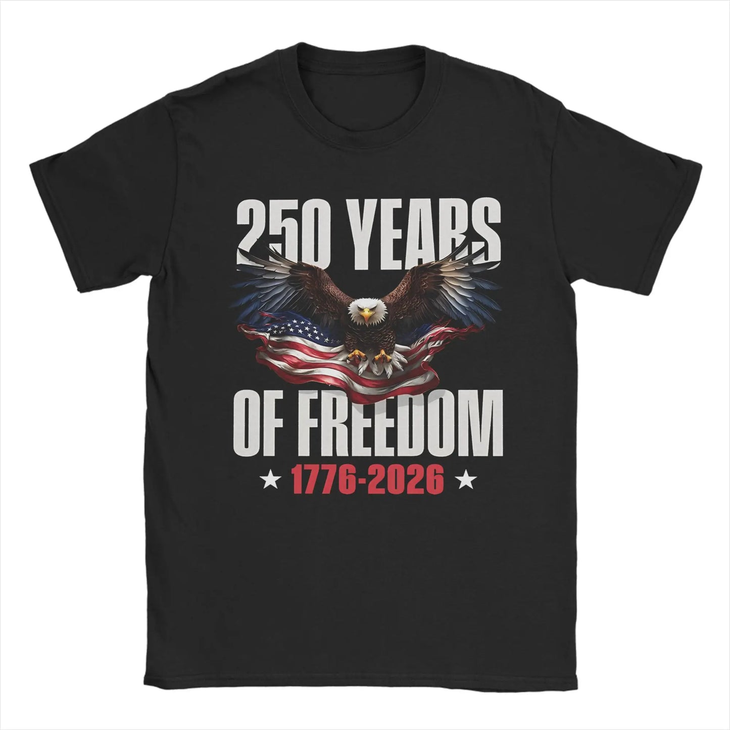 America 250 Years Anniversary T-Shirt – 1776–2026 Patriotic Cotton Tee for Men & Women