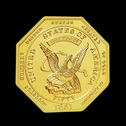 1851 America Octagonal Commemorative Coin – Great Seal of the USA