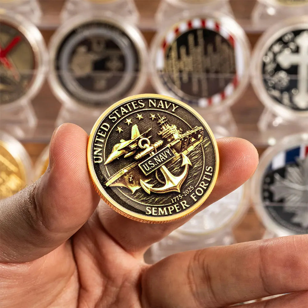U.S. Navy 250th Anniversary Gold Commemorative Coin (1775–2025) – Semper Fortis