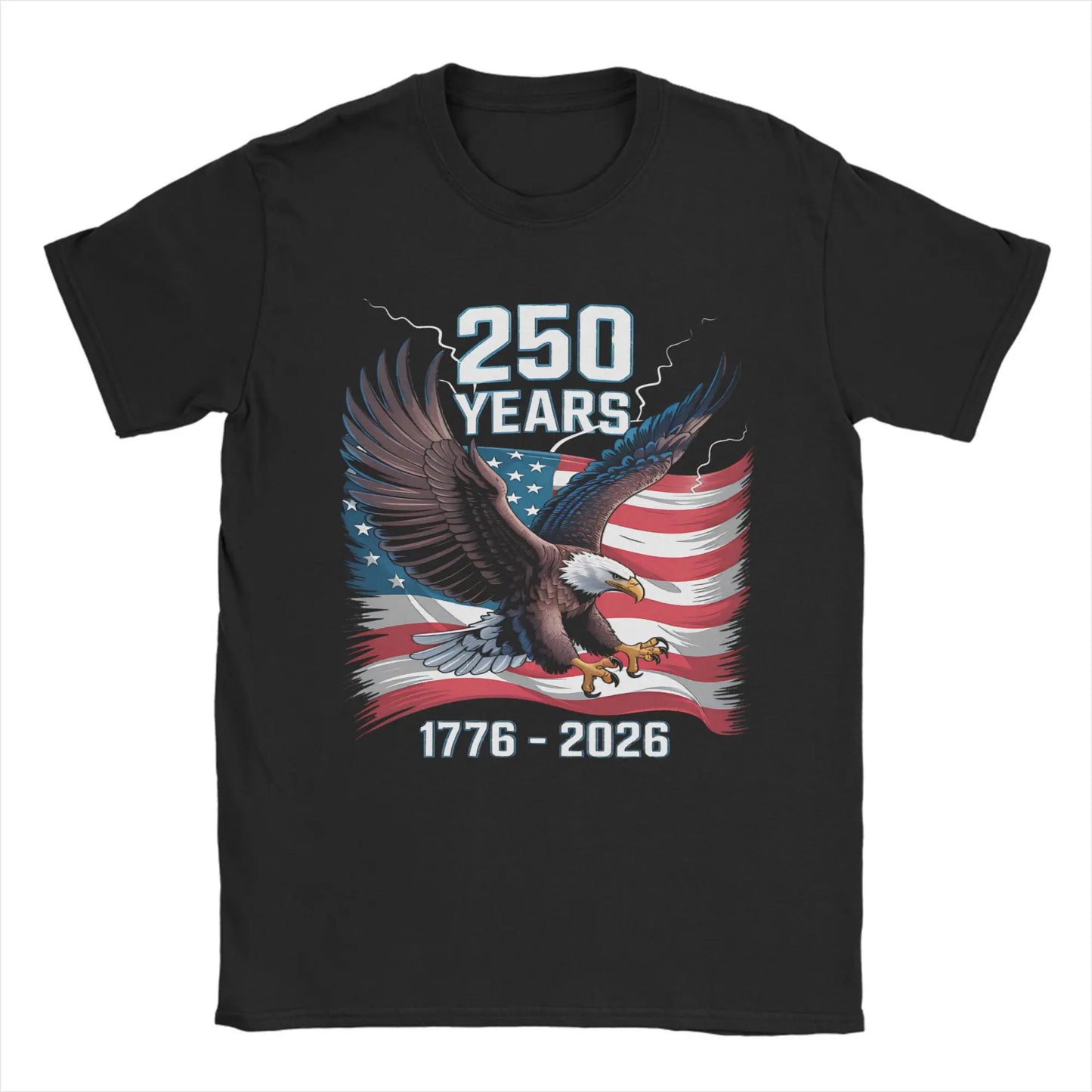 America 250 Years Anniversary T-Shirt – 1776–2026 Patriotic Cotton Tee for Men & Women