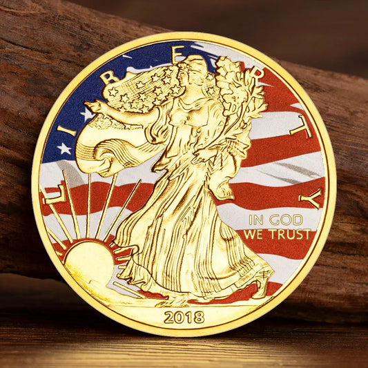 2018 Statue of Liberty & Bald Eagle Commemorative Coin