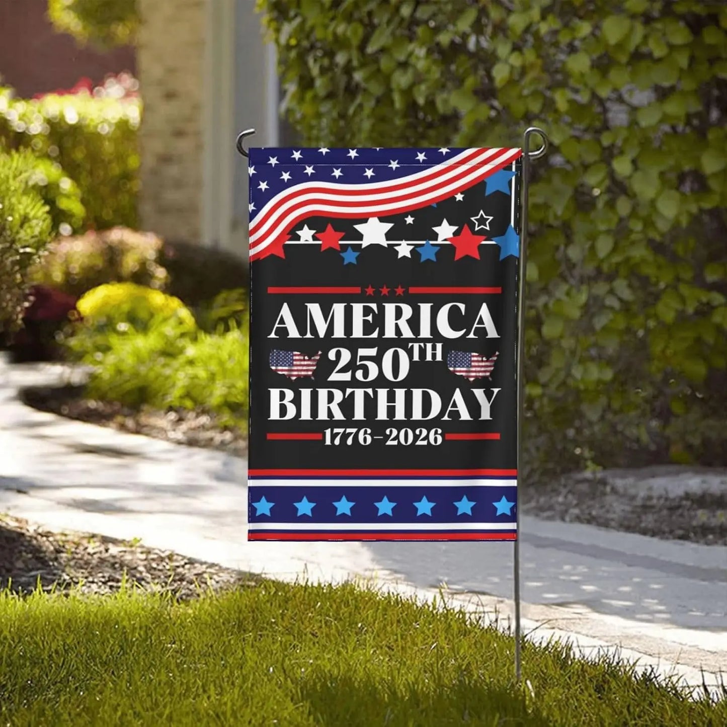 USA 250 Years Anniversary Flag – Semiquincentennial Outdoor Garden Flag