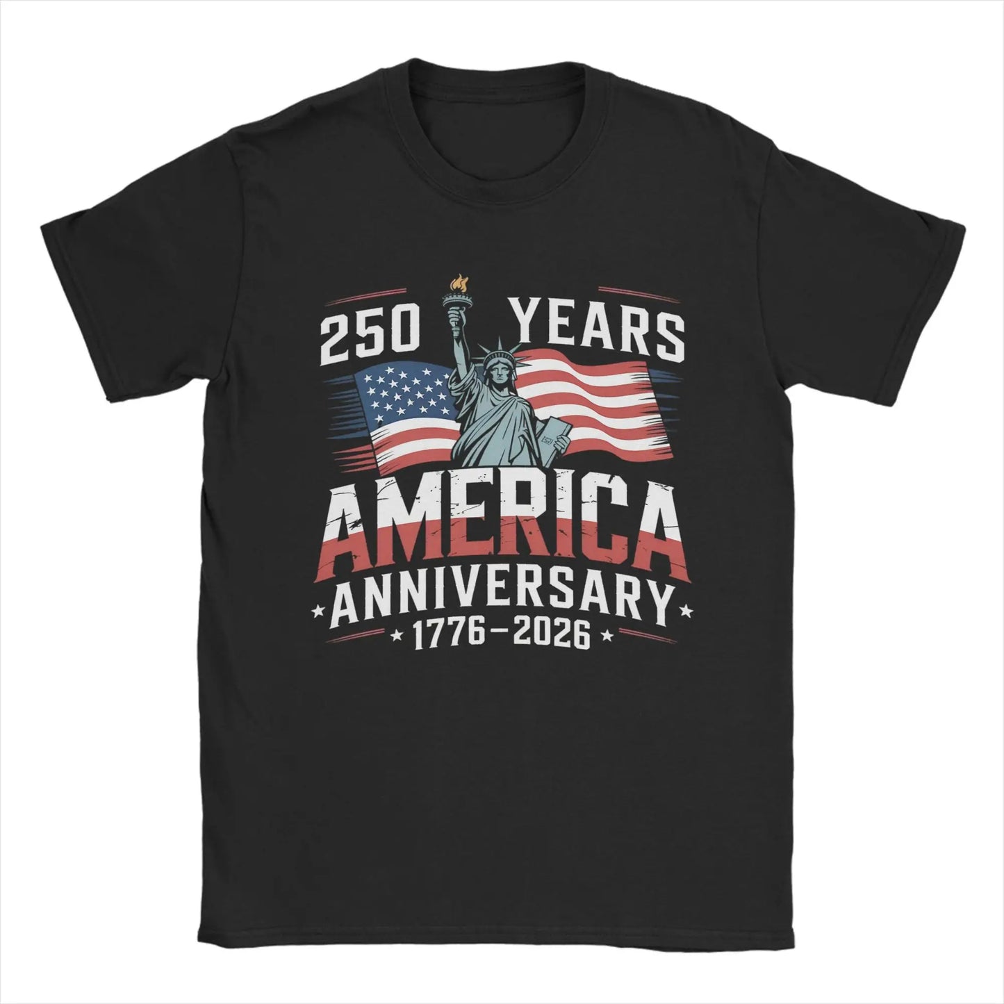 America 250 Years Anniversary T-Shirt – 1776–2026 Patriotic Cotton Tee for Men & Women