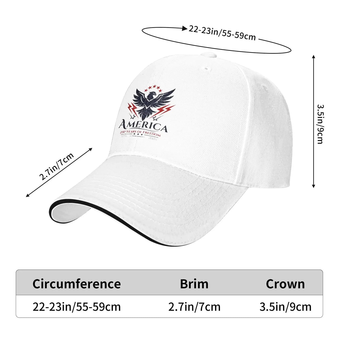 America 250 Years Anniversary Cap – 1776–2026 Patriotic Baseball Hat for Men & Women