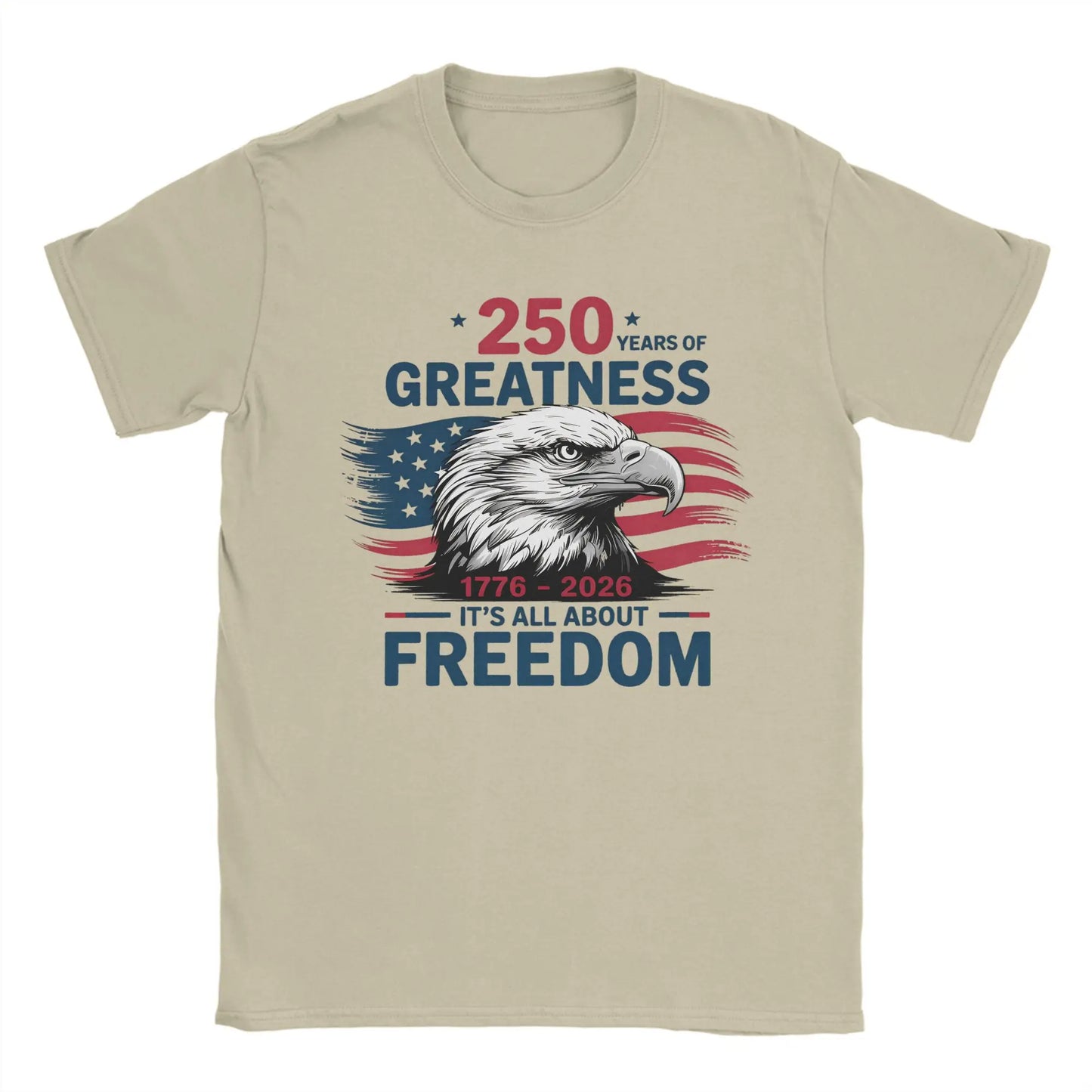 America 250 Years Anniversary T-Shirt – 1776–2026 Patriotic Cotton Tee for Men & Women