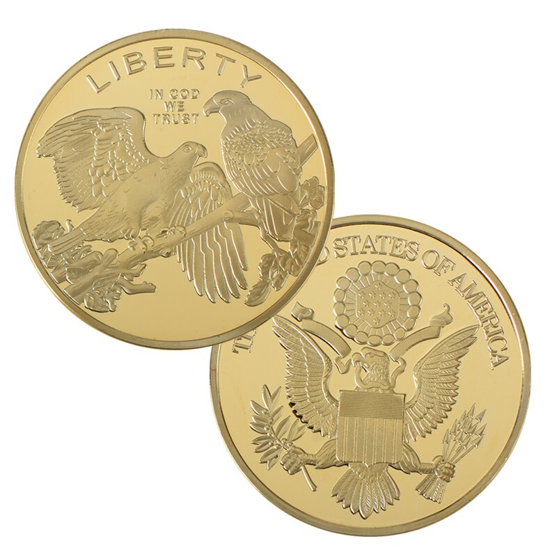 Amerikanische Liberty Eagle Gold- und Silbermünzen mit Münzhaltern